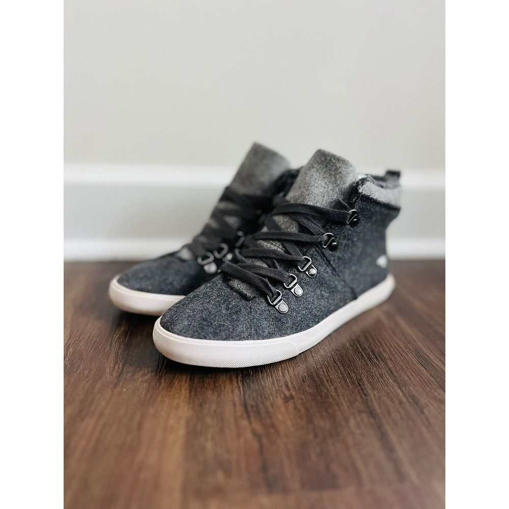 ROCKET DOG Size 10 Gray Lace Up Wool High Top Sneakers Shoes
